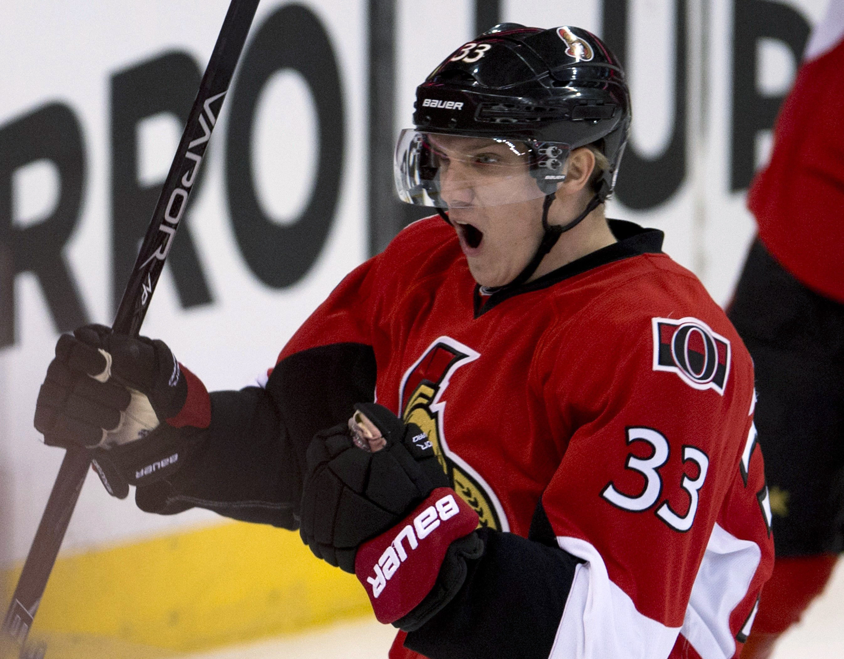 Sport, Hockey, Erik Karlsson, Ottawa, Jakob Silfverberg, nhl
